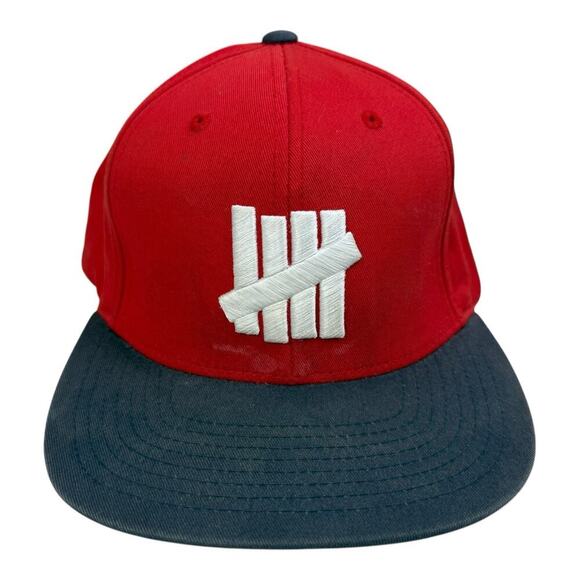 Undefeated Hat Cap Mens Snapback Red With Logo Graphic Street Wear - Picture 2 of 10